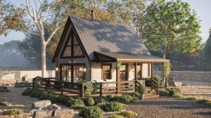 🏡 Уютный А-образный Дом 38 м² с Мансардой | Гениальная Планировка за 2.5 млн!