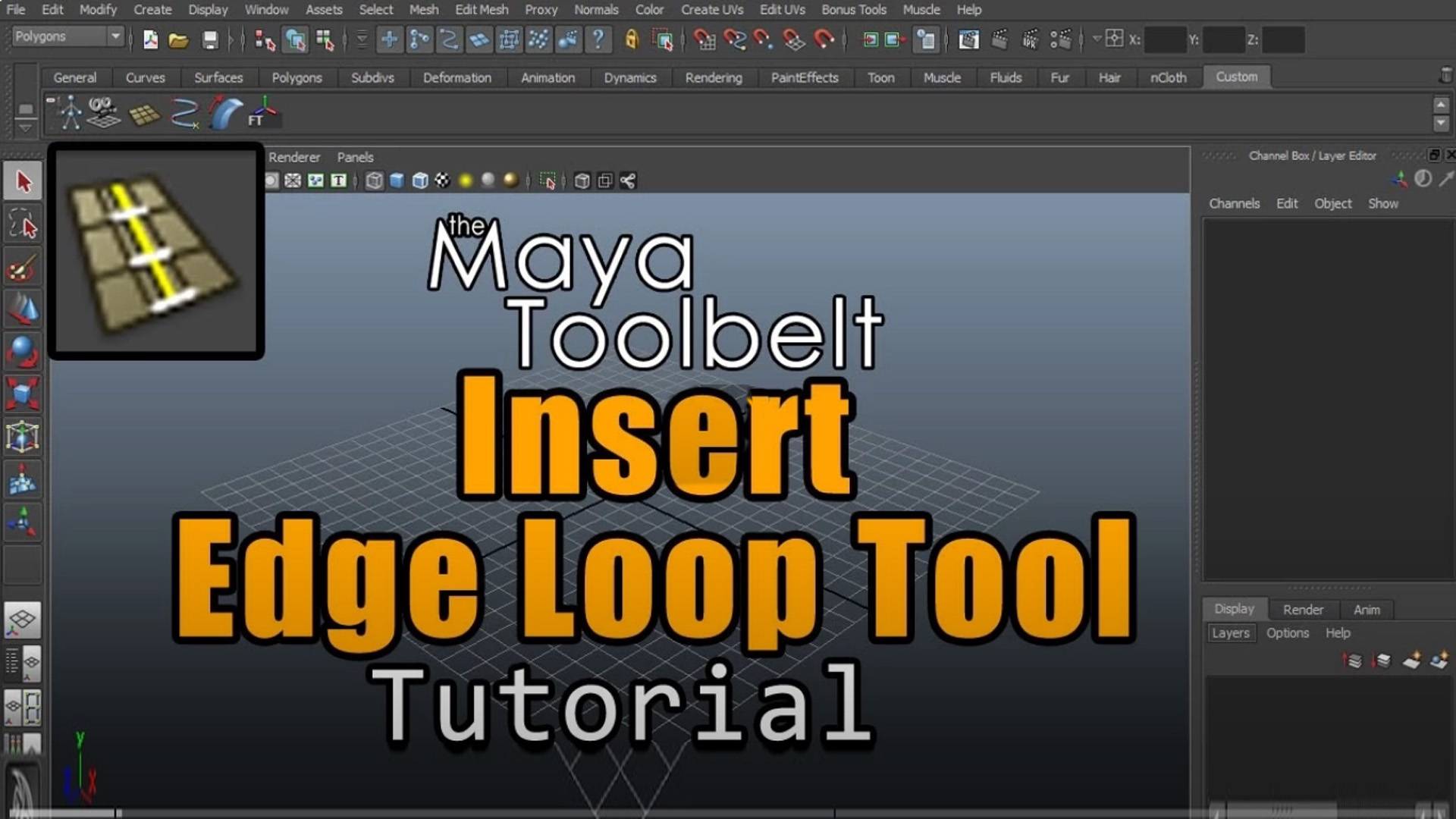 Autodesk Maya - Insert Edge Loop Tool смотреть онлайн