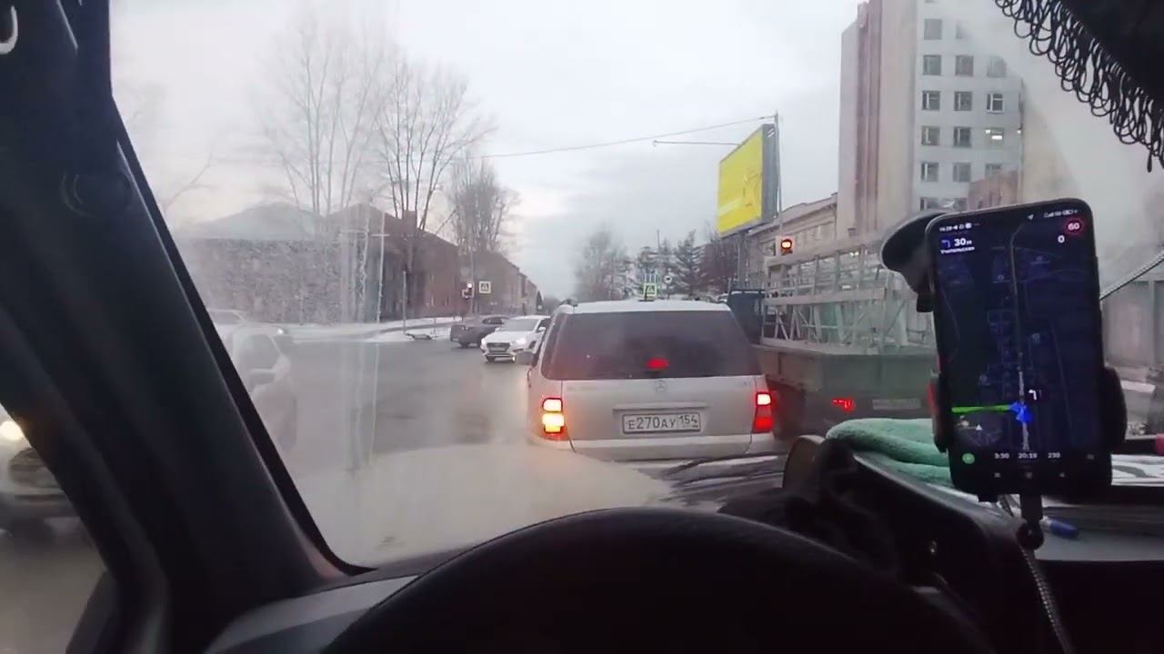 Новосибирск - Ленинск Кузнецк. Гололёд. Везём печку. смотреть онлайн