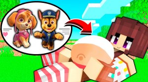 МОЯ ДЕВУШКА РОДИЛА РЕБЁНКА ЩЕНЯЧИЙ ПАТРУЛЬ в МАЙНКРАФТ PAW PATROL МУЛЬТИК