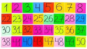 Цифры от 1 до 50 на Цветных Листочках ✏️🎨 Учим Счёт Играя