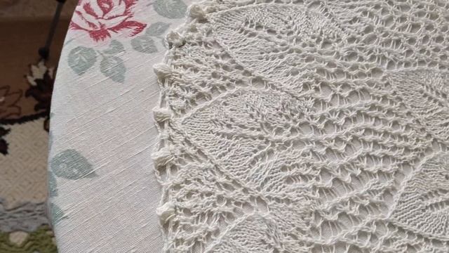 Салфетка спицами