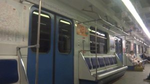 Ночная поездка в метро. Снято после 1 часа ночи. Перегон Римская - Печатники