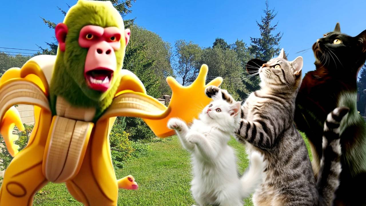 Серьёзно?! Банда CHIMPANZINI BANANINI ЗАХВАТИЛА наш ДОМ в Реальной Жизни! смотреть онлайн