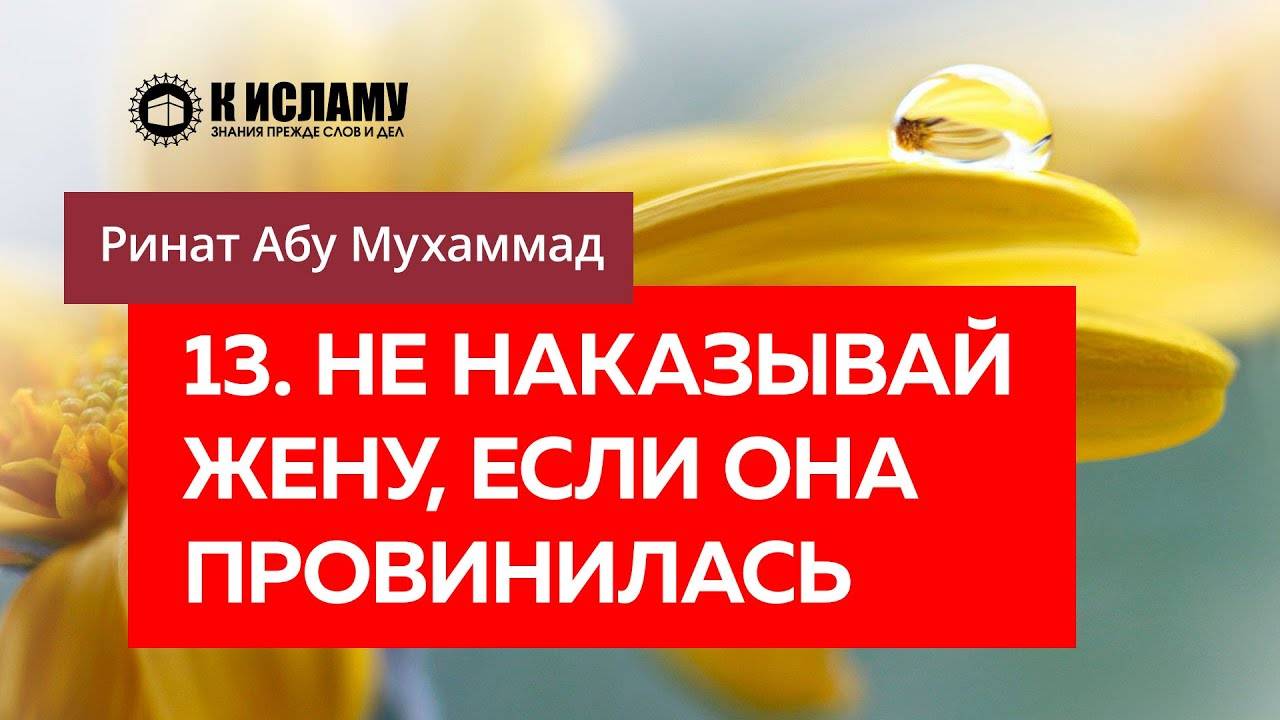 13/40) Не наказывай жену, если она провинилась | Ринат Абу Мухаммад смотреть онлайн