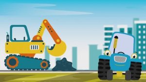 Машинки и Синий трактор. Песенки для детей. Мультик про машинки. Развивающие мультики для малыше