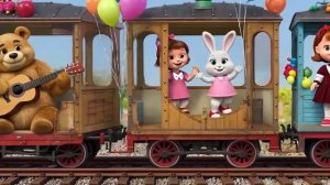 Весёлый поезд. Детская весёлая песенка для малышей.