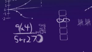 📘 Футаж Математика — формулы, графики и вычисления на синем фоне 📊📐