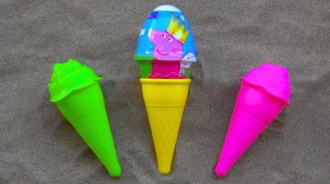 Игрушки Свинка Пеппа | Играшка Сюрприз | Мультик для Малышей | Киндер Сюрприз | Цветное Мороженное