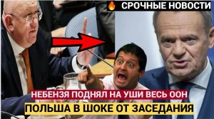 ШОК! СКАНДАЛ В ГА ООН! ВАСИЛИЙ НЕБЕНЗЯ ОШАРАШИЛ ВСЮ ПОЛЬШУ! ВАРШАВА В ШОКЕ