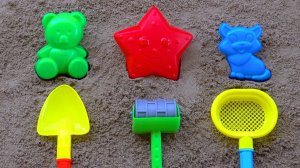 Учим цвета и цифры с цветными формочками для песка | Инструменты для Детей |Обучающее видео