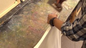 Простой способ натяжки холста. Натягиваем холст вилкой. The easy way to pull the canvas