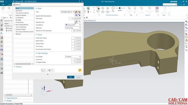 14. Planar Milling with open boundary смотреть онлайн