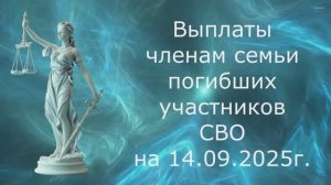 Выплаты членам семьи погибших участников СВО