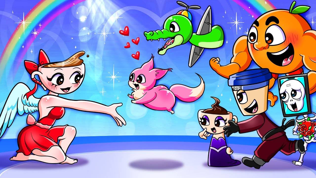 Обнимаю Brainlots! 💖 Капуччина "Ангел" такая вкусная! 😇💕/ Brainrot & Sprunki смотреть онлайн