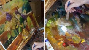 «Сирень».  Олег Буйко. Живопись масляными красками. Process of creating oil painting. 油畫  油絵