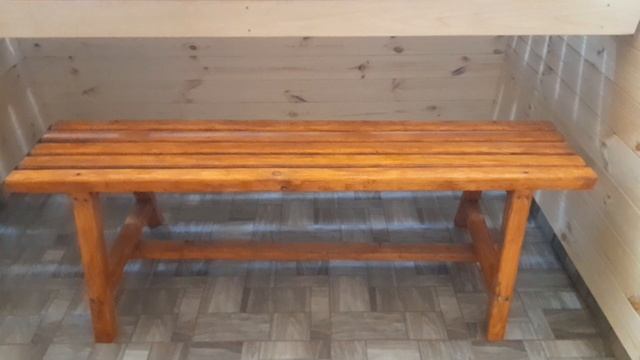 Скамейка, лавка в баню своими руками
