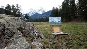 Художественное приключение. Пленэрная живопись. Рабочий процесс. Профессиональный художник, работа.