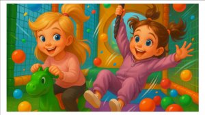 Весёлые сестрички играют в игровой комнате 😍 | Fun Day Part 1