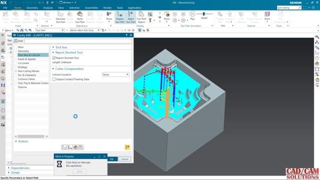 6. Cavity Mill (Report shortest tool) смотреть онлайн