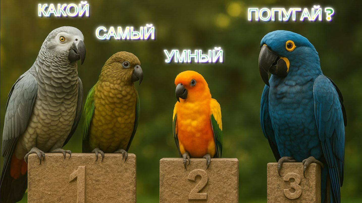 РЕЙТИНГ ПОПУГАЕВ ПО ИНТЕЛЕКТУ|КАКОЙ ПОПУГАЙ САМЫЙ УМНЫЙ ? смотреть онлайн
