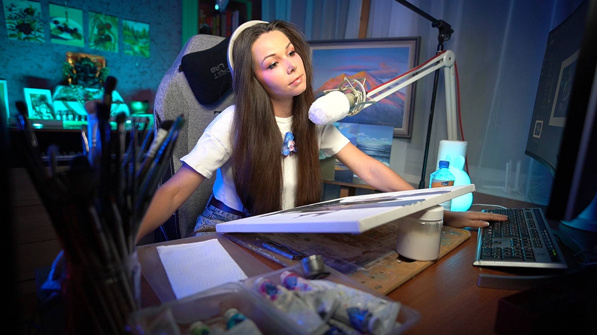 КАРТИНА ПО ИГРЕ THE LAST OF US 2 | чать 4 #ламповыйстрим #живопись #картина #рисование смотреть онлайн