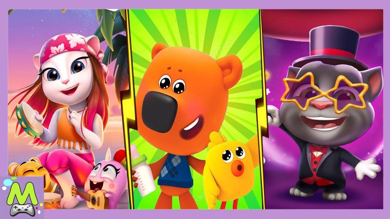 Говорящие Том и Анджела против Ми-Ми-Мишек.Челлендж Питомцев.Какая Игра Круче смотреть онлайн