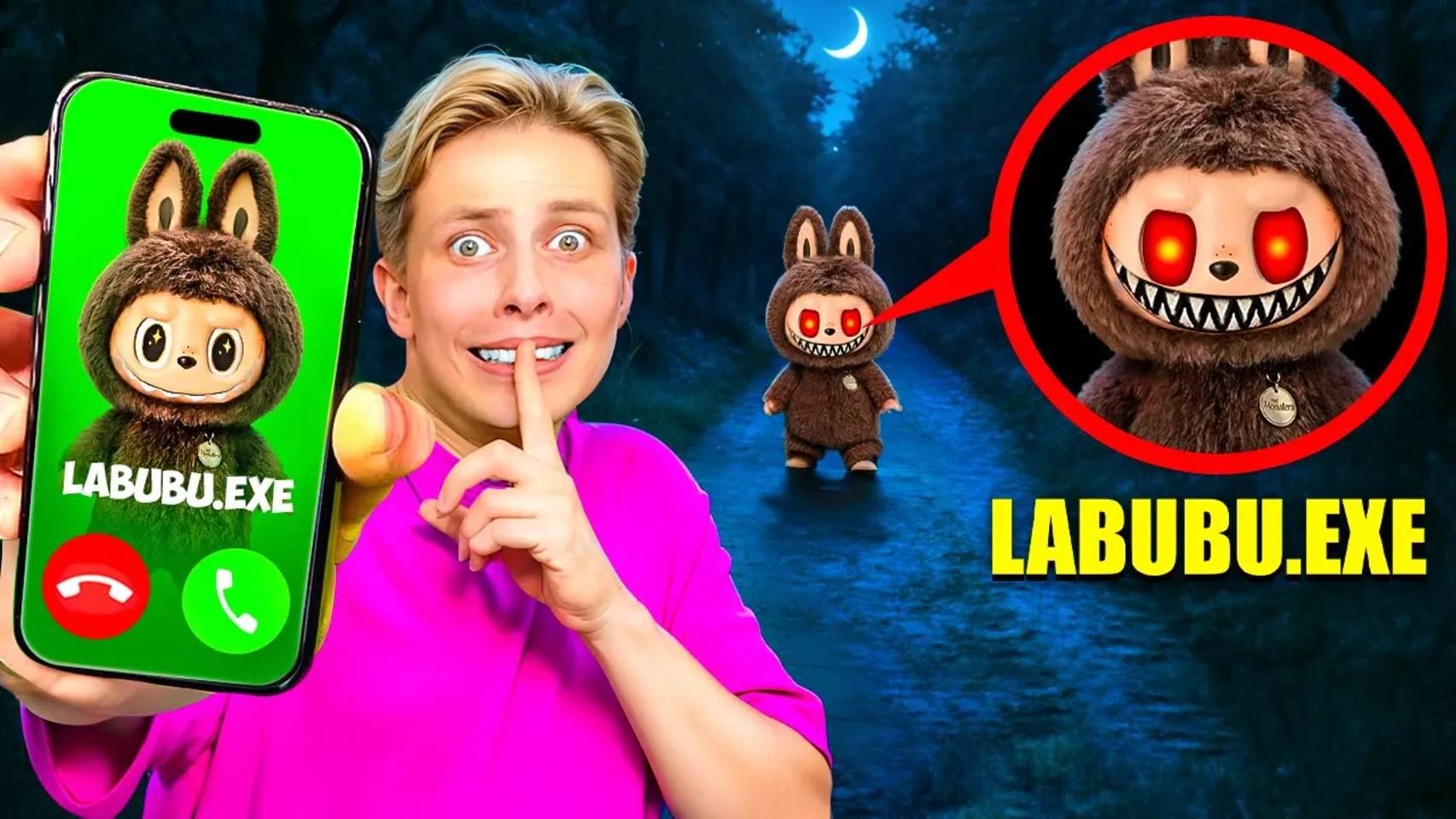 НИКОГДА НЕ ЗВОНИ LABUBU.EXE в 3:00 ночи! **злая игрушка** смотреть онлайн