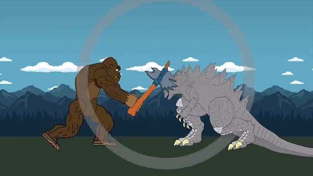 ГОДЗИЛЛА против КИНГ КОНГА | (Кратос, Атомная Годзилла, Кибер-Конг) смотреть онлайн