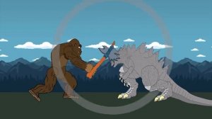 ГОДЗИЛЛА против КИНГ КОНГА | (Кратос, Атомная Годзилла, Кибер-Конг)