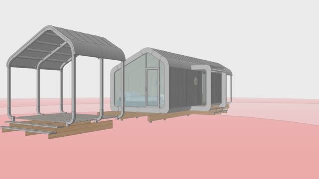 Как устроен модульный дом РАДА БЛЭК - наглядная визуализация. смотреть онлайн