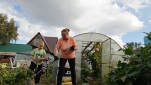 ВЫРЫВАЕМ В ТЕПЛИЦЕ, СОБРАЛИ ОСТАТКИ 🥒🍅НАВОДИМ ПОРЯДОК