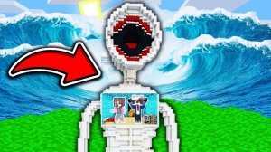 НУБ И ПРО НО ДОМ ВНУТРИ ВЕЛИКАЯ МАТЬ МЕГАФОН ПРОТИВ ЦУНАМИ В МАЙНКРАФТ СИРЕНОГОЛОВЫЙ SCP РАКУН