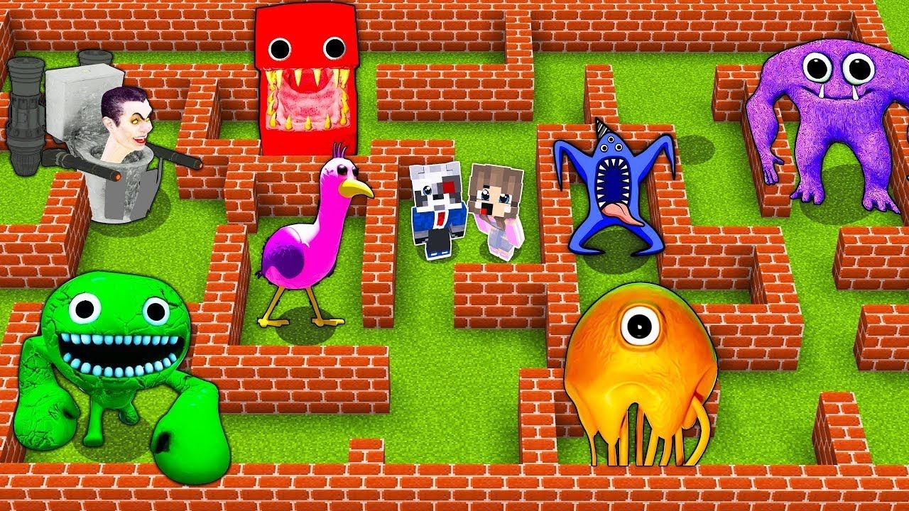 НУБ И ПРО В ЛАБИРИНТЕ В МАЙНКРАФТ РАКУН И ДОЧКА MINECRAFT смотреть онлайн