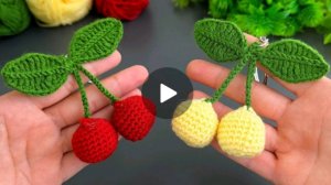 Вишенки крючком 🍒🍒🍒 #вязаниекрючком #всевжизнисвязано