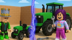 Построй ТРАКТОР в РОБЛОКС! Но мой трактор хуже чем у ДОЧКИ! ПАПА старается НО НЕ ПОЛУЧАЕТСЯ!