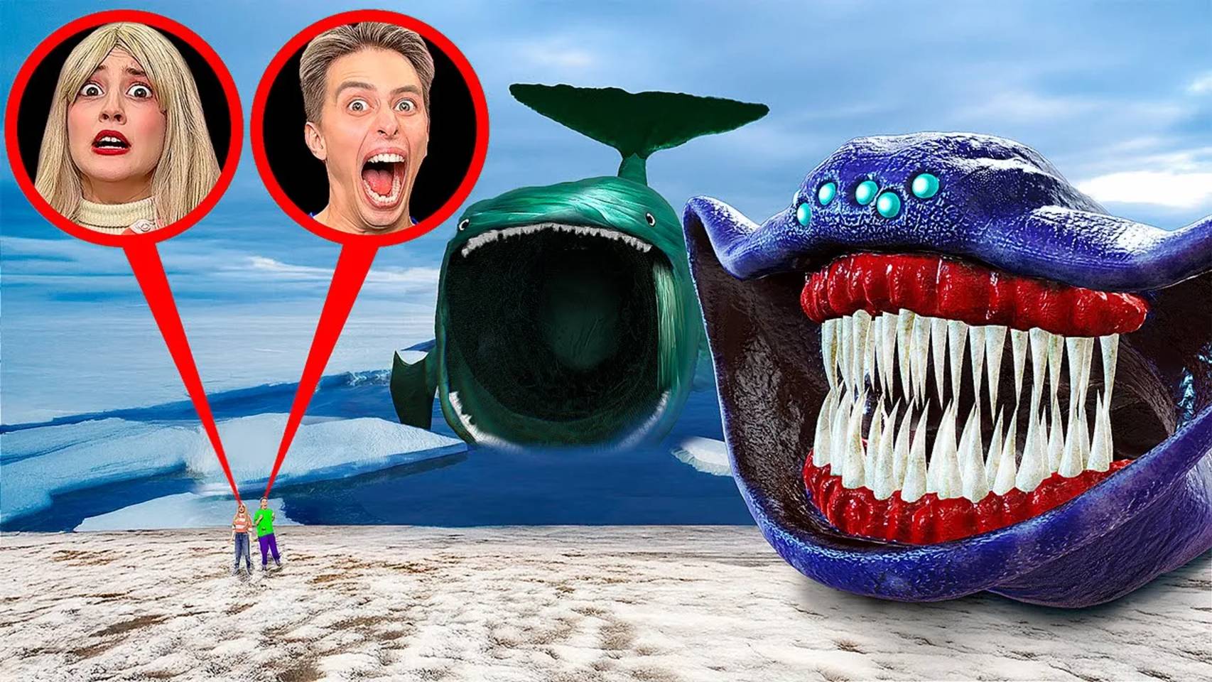 мой ПОДВОДНЫЙ ДРОН нашёл БЛУП Vs ЭЛЬ ГРАН МАЯ ЗАМОРОЖЕННЫМИ во льдах!