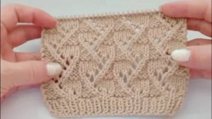 Ажурный узор спицами. Просто и красиво.