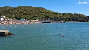 ГЕЛЕНДЖИК Архипо-Осиповка Центральный пляж сегодня 15 сентября 2025. Погода в Геленджике сейчас