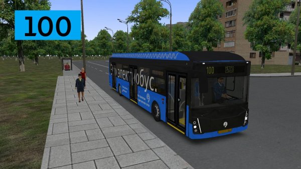 OMSI 2: Электробус №100 Щукино - Метро Сокол