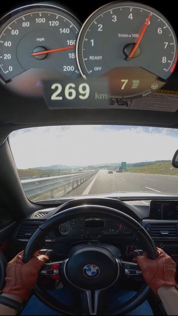 ТЕСТ МАКСИМАЛЬНОЙ СКОРОСТИ НА АВТОБАНЕ BMW M4 F82 МОЩНОСТЬЮ 520 л.с. смотреть онлайн