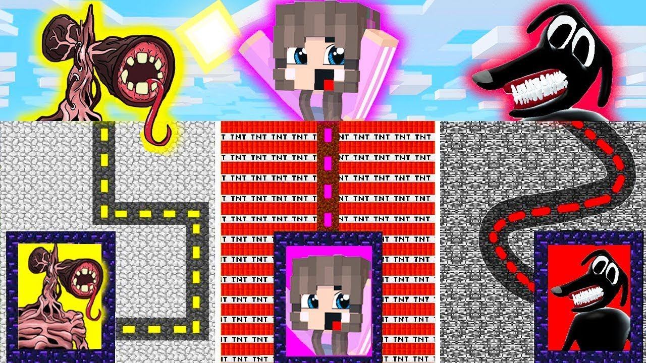 ВЫБЕРИ ПРАВИЛЬНЫЙ ПОДЗЕМНЫЙ ЛАБИРИНТ НУБ И ПРО в МАЙНКРАФТ SCP РАКУН И ДОЧКА НОВАЯ РУБРИКА смотреть онлайн