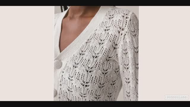 Очаровательный ажурный УЗОР для французской кофты. смотреть онлайн