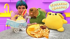 Вкуснейшие блинчики с творогом, малиной и манго от Маши Капуки. Малыши в восторге!