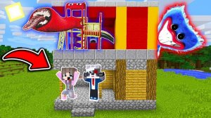 ГОРКА ПОЖИРАТЕЛЬ и ХАГГИ ВАГГИ Живут Над Моим Домом в МАЙНКРАФТ SCP РАКУН И ДОЧКА MINECRAFT