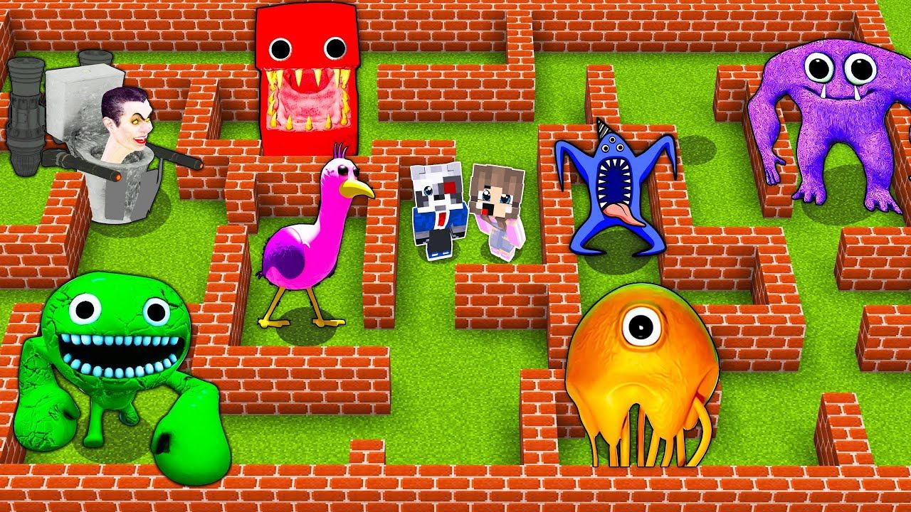 НУБ И ПРО В ЛАБИРИНТЕ GARTEN OF BANBAN 4 И СПИКЕРМЕН В МАЙНКРАФТ СКИБИДИ ТУАЛЕТ РАДУЖНЫЕ ДРУЗЬЯ смотреть онлайн