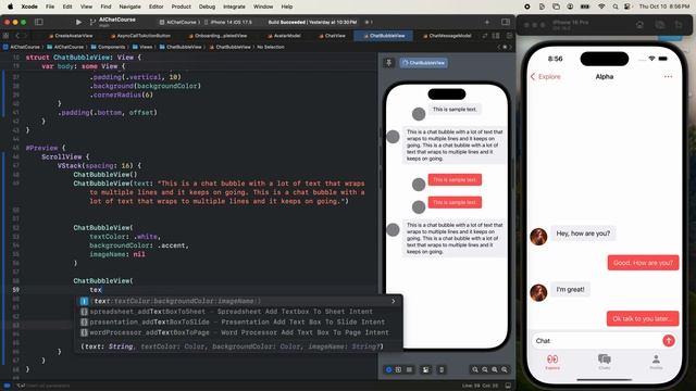 20 - ChatView ChatBubbleView