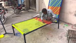 Изготовление кроватей. Ручная работа. Пакистан