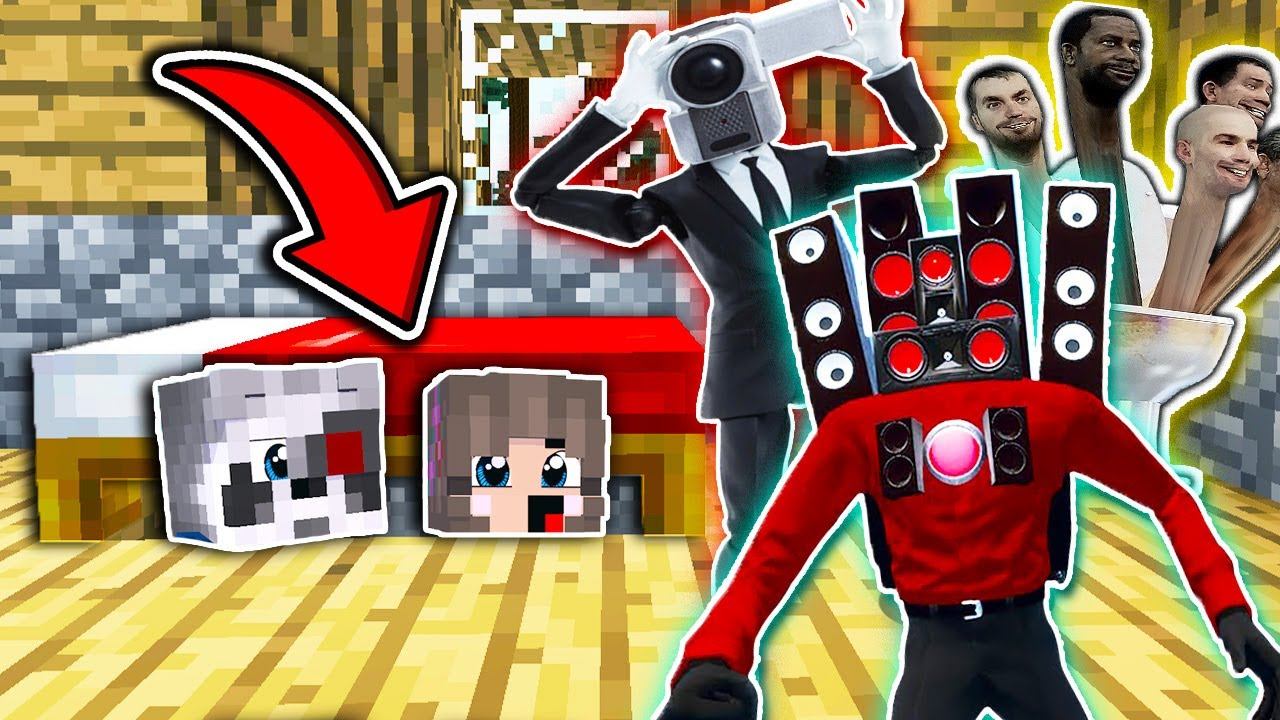 НУБ И ПРО СПРЯТАЛИСЬ ПОД КРОВАТЬЮ ОТ СПИКЕРМЕН 2.0 И КАМЕРАМЕН SCP В МАЙНКРАФТ СКИБИДИ ТУАЛЕТ смотреть онлайн