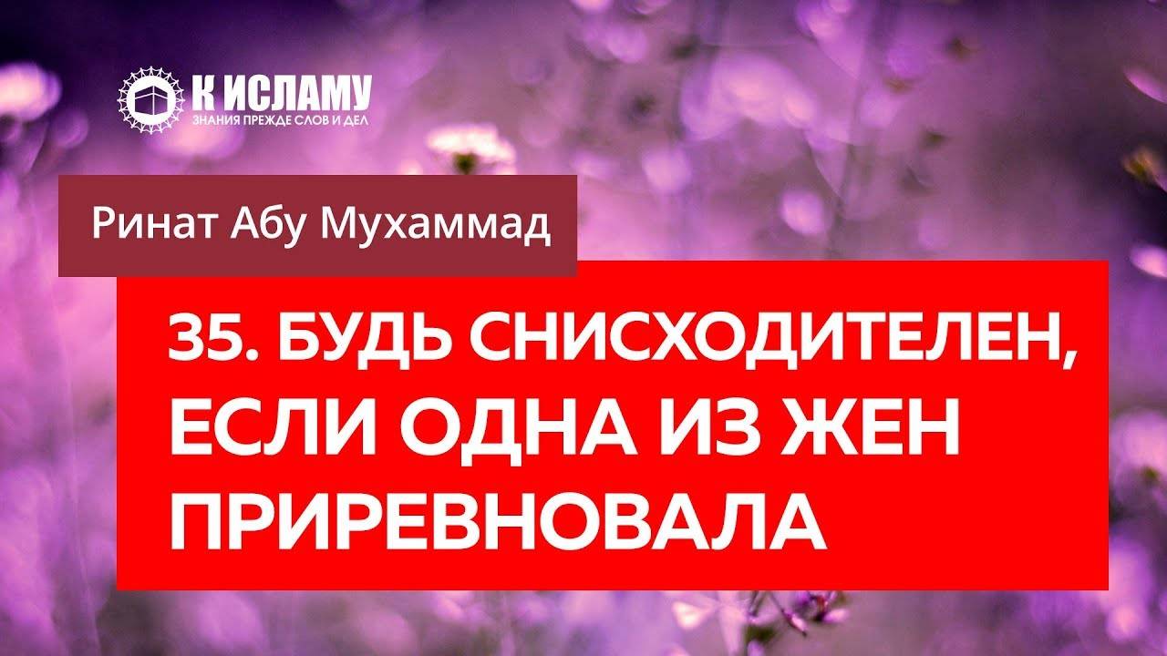 35/40) Будь снисходителен, если одна из жен приревновала | Ринат Абу Мухаммад смотреть онлайн